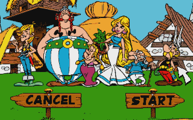 Astérix: Caesar's Challenge (DOS) screenshot: The character selection screen