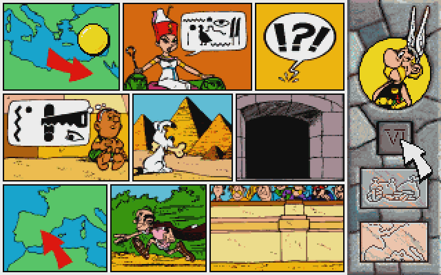 Astérix: Caesar's Challenge (DOS) screenshot: Another view of the board
