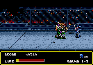 Mazin Saga: Mutant Fighter (Genesis) screenshot: third level