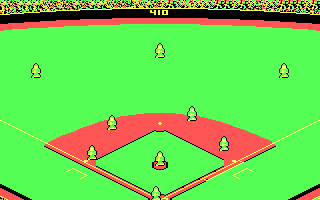 The Sporting News Baseball (DOS) screenshot: Before playball (CGA)