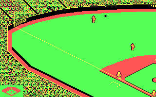 The Sporting News Baseball (DOS) screenshot: Home Run (CGA)