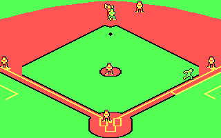 The Sporting News Baseball (DOS) screenshot: Fielder's Choice (CGA)