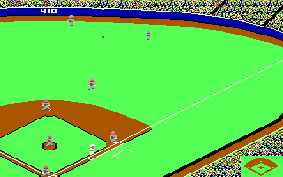 The Sporting News Baseball (DOS) screenshot: Home Run (EGA)