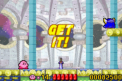 Kirby: Nightmare in Dreamland (Game Boy Advance) screenshot: Get the sword to fight against the boss