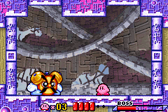 Kirby: Nightmare in Dreamland (Game Boy Advance) screenshot: Kirby vs. Mr. Tick-Tock