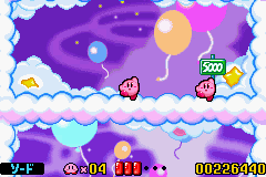 Kirby: Nightmare in Dreamland (Game Boy Advance) screenshot: Kirby earns 5,000 points!