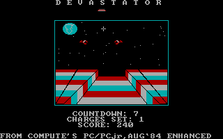 Devastator (DOS) screenshot: Take that!