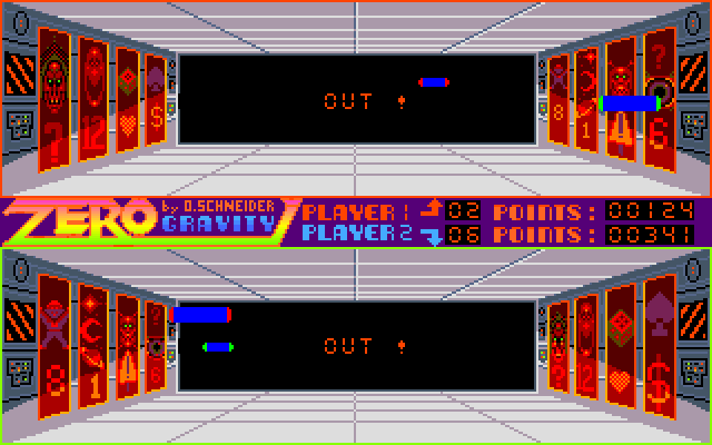 Zero Gravity (Amiga) screenshot: Losing ball