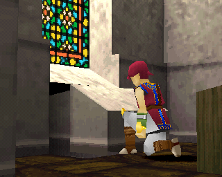 The Granstream Saga (PlayStation) screenshot: Religion is the only way