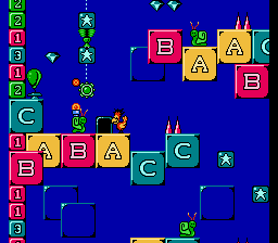 Alfred Chicken (NES) screenshot: I didn't know that snails could emit fireballs