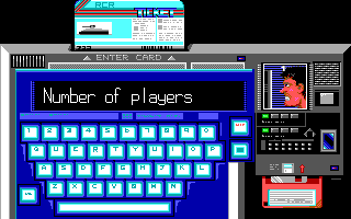 Roller Coaster Rumbler (DOS) screenshot: Select input device (EGA)