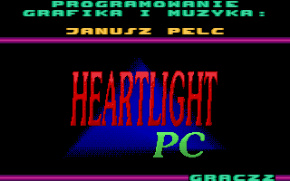 Heartlight (DOS) screenshot: Title screen polish edition