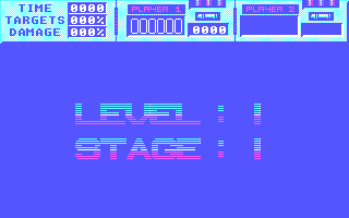 Roller Coaster Rumbler (DOS) screenshot: Before start Level 1 / Stage 1 (CGA)