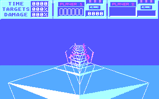 Roller Coaster Rumbler (DOS) screenshot: Start game (CGA)
