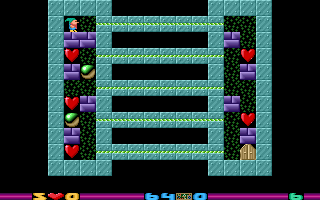 Heartlight (DOS) screenshot: Level 6 high-rise