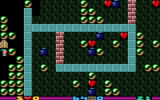 Heartlight (DOS) screenshot: Level 21 stoning