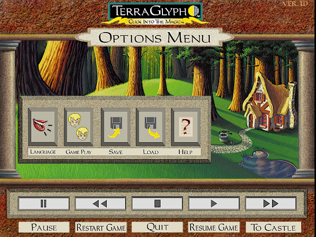 Hansel & Gretel and the Enchanted Castle (Windows) screenshot: The main menu.