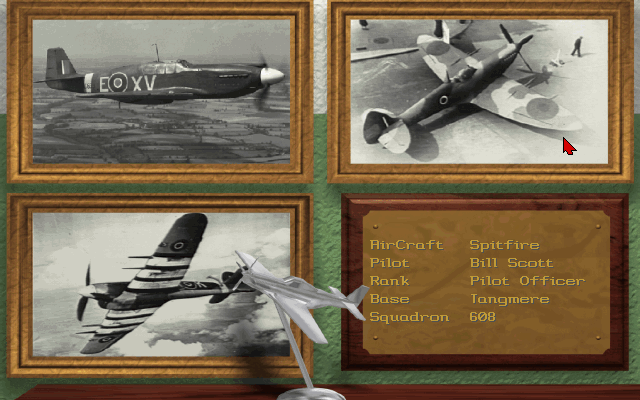 Overlord (DOS) screenshot: Aircraft choice