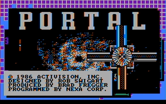Portal (DOS) screenshot: Title screen (CGA, composite)