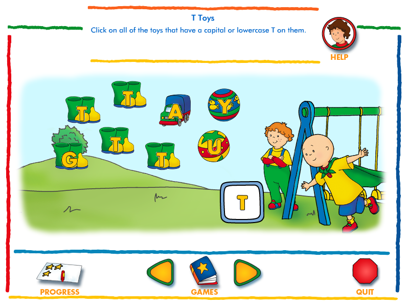 Screenshot of Caillou: Alphabet (Windows, 2003) - MobyGames