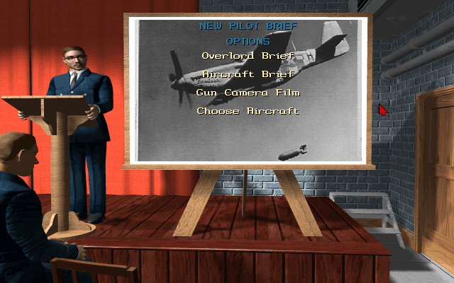 Overlord (DOS) screenshot: New pilot brief options