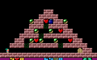Heartlight (DOS) screenshot: Level 25 piramid