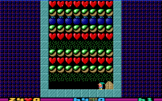 Heartlight (DOS) screenshot: Level 61 layer-cake