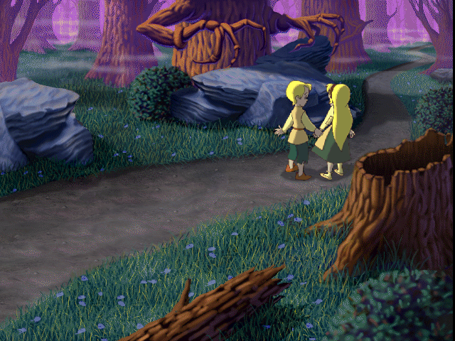 Hansel & Gretel and the Enchanted Castle (Windows) screenshot: We're never gonna get out of these woods.