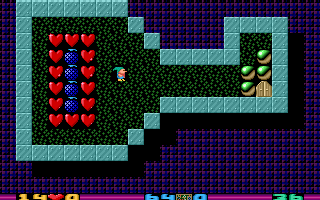Heartlight (DOS) screenshot: Level 36 inside the key