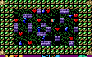 Heartlight (DOS) screenshot: Level 26 inside the stone