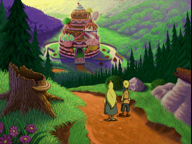 Hansel & Gretel and the Enchanted Castle (Windows) screenshot: What a big and delicious looking cottage!