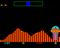 Cosmic Avenger (Arcade) screenshot: Mission start off