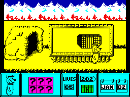 Yogi Bear (ZX Spectrum) screenshot: There goes Yogi.