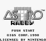 Astro Rabby (Game Boy) screenshot: Title screen