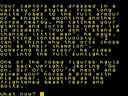 Knight Orc (ZX Spectrum) screenshot: What now?
