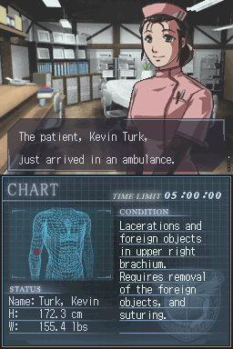 Trauma Center: Under the Knife (Nintendo DS) screenshot: Mission briefing
