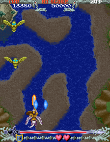 Phelios (Arcade) screenshot: River raid
