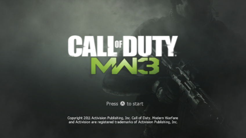 Call of Duty: MW3 (Wii) screenshot: Title Screen