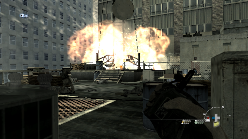 Call of Duty: MW3 (Wii) screenshot: ...and boom goes the dynamite