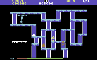 The Snowman (Commodore 64) screenshot: Starting out