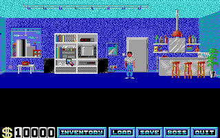 Sunny Shine on the Funny Side of Life (Atari ST) screenshot: Back at home, after winning $ 10 000 at the show.