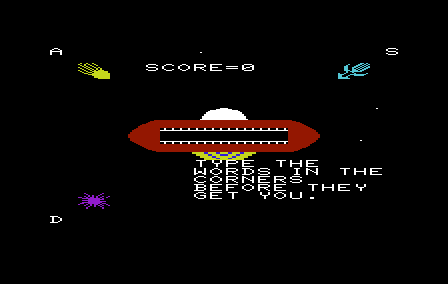 MasterType (VIC-20) screenshot: Starting out - with some instructions