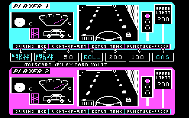 1000 Miler (DOS) screenshot: Game start