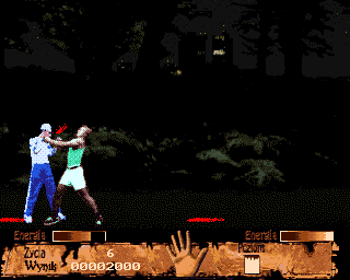 Prawo krwi (Amiga) screenshot: Mission 1 park alley ECS