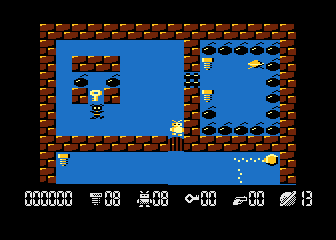 Robbo Forever (Atari 8-bit) screenshot: Level 13