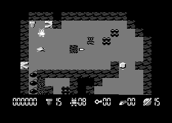 Robbo Forever (Atari 8-bit) screenshot: Level 15