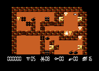 Robbo Forever (Atari 8-bit) screenshot: Level 16