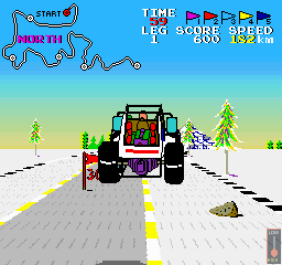 Speed Buggy (Arcade) screenshot: Jumping.