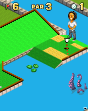 Mini Golf Castles (J2ME) screenshot: It's not like there are only bunnies and deers around