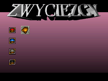 Mega Blast (DOS) screenshot: Winners